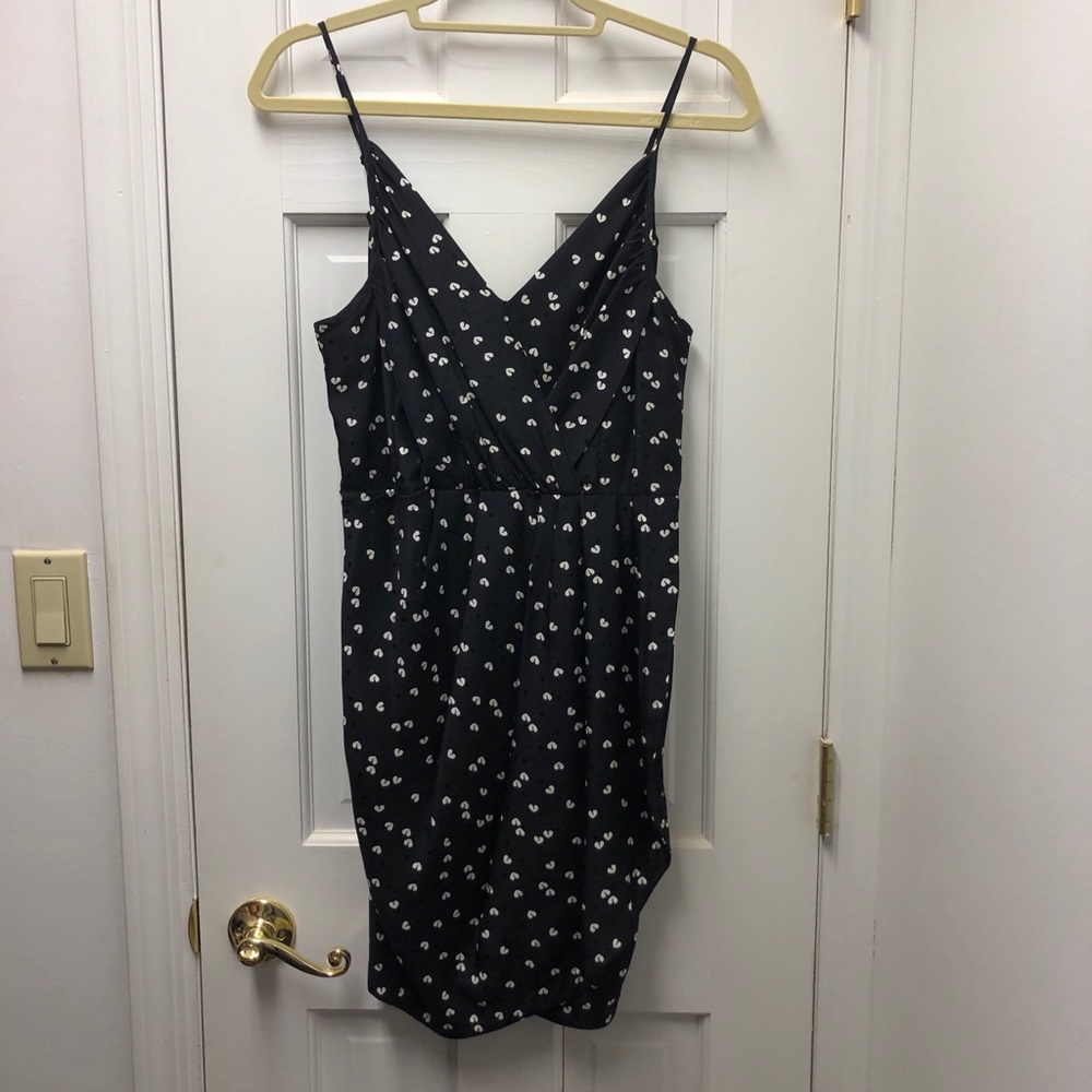 Yumi Kim silk black and white heart tulip dress.